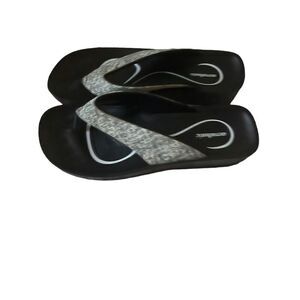 NEW Aerothotic Womens Black Felice Arch Support Casual Flip Flop Sandal Size 41